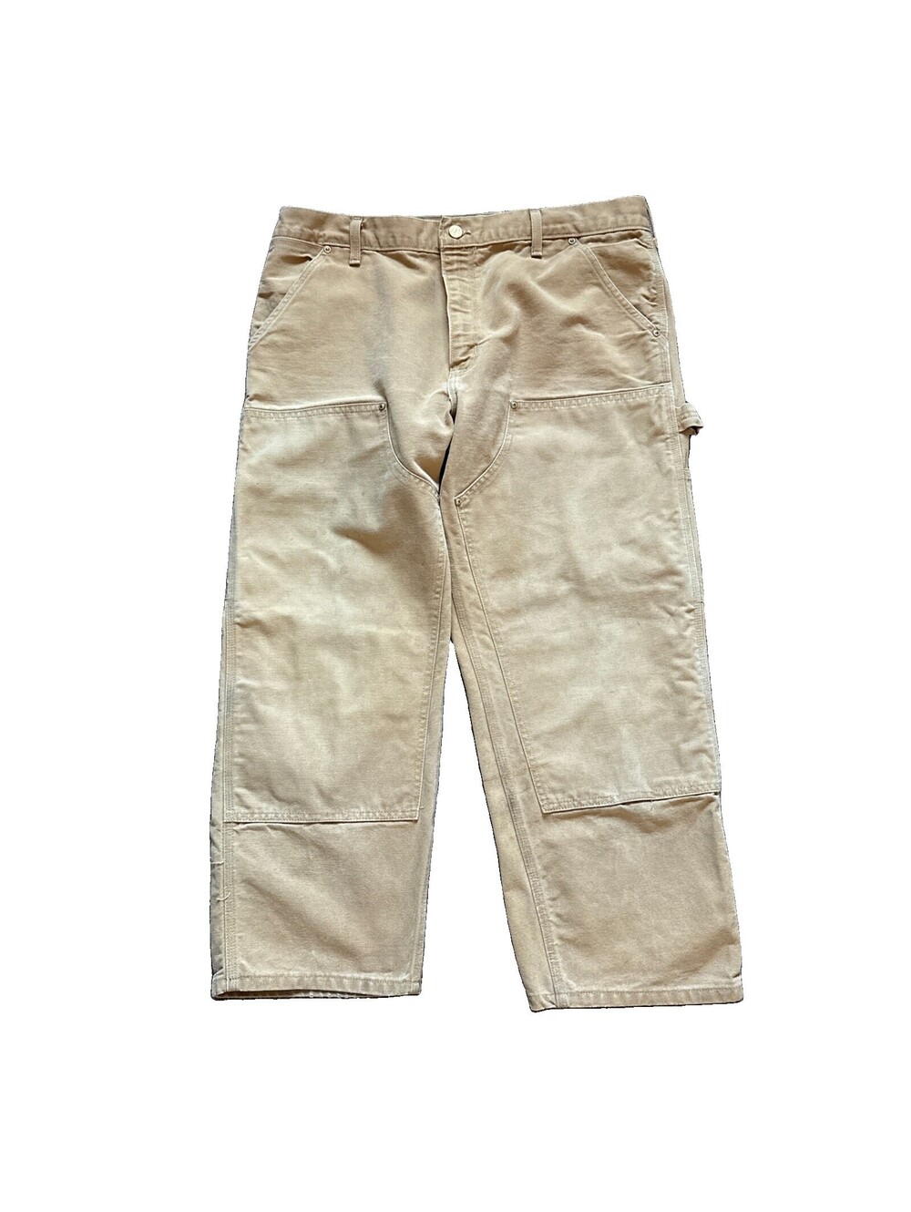 CARHARTT 62W/ B01 USA Made 38x28 Double Knee Carpenter Pants DISTRESSED 38x26